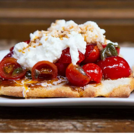 Burrata and Cherry Tomato Sandwiches (Overnight)