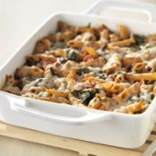 Three-Cheese Chicken Penne Pasta Bake