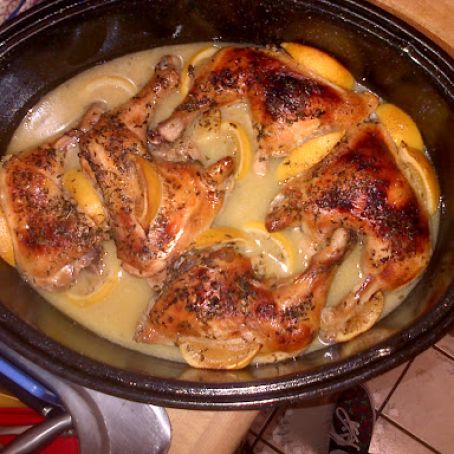 SLOW ROASTED GARLIC & LEMON CHICKEN