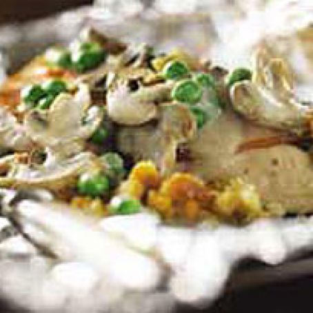Foil-Pack Creamy Chicken & Mushroom Dinner