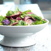 Roasted Kale & Red Onions