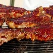 Porterhouse Steak with Fra Diavolo BBQ Sauce and Cherry Peppers in Vinaigrette