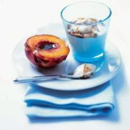 Seared Nectarines with Brown Sugar Yogurt