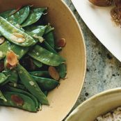 Snow Peas with Toasted Almonds