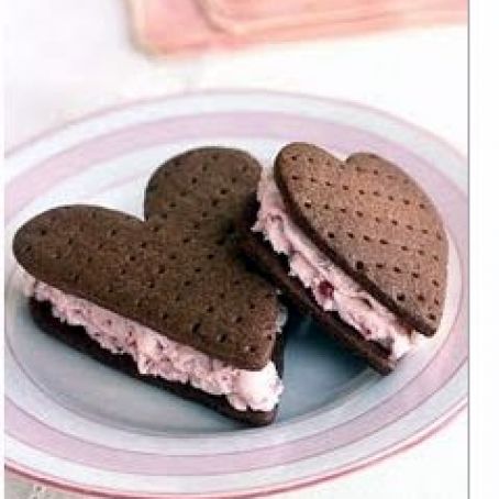 Heart-Shaped Ice-Cream Sandwiches