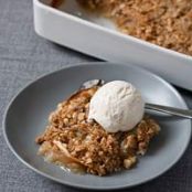 Apple Crisp with Sweet Ginger and Macadamia Nuts