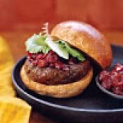 All-American Hamburgers with Red Onion Compote