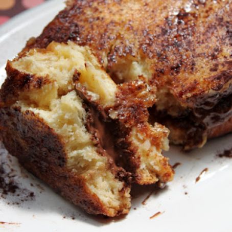 Nutella Stuffed Challah French Toast