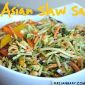 Asian Slaw Salad With Peanut Dressing