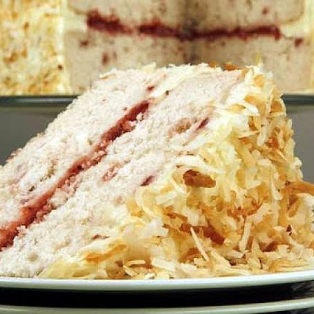 L'Angolo Cafe's Strawberry-Coconut Layer Cake*