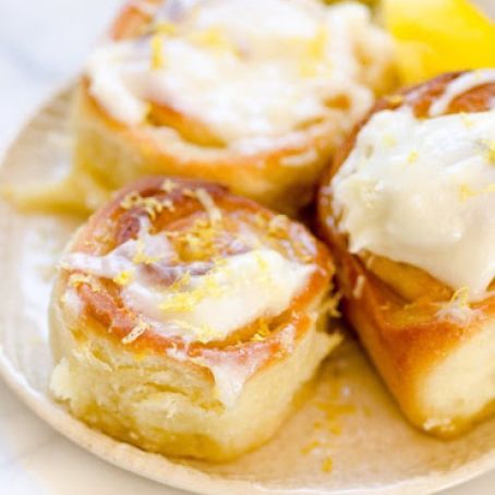 Sticky Lemon Rolls with Lemon Cream Cheese Glaze
