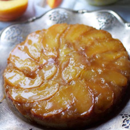 Peach Buttermilk Upside Down Cake