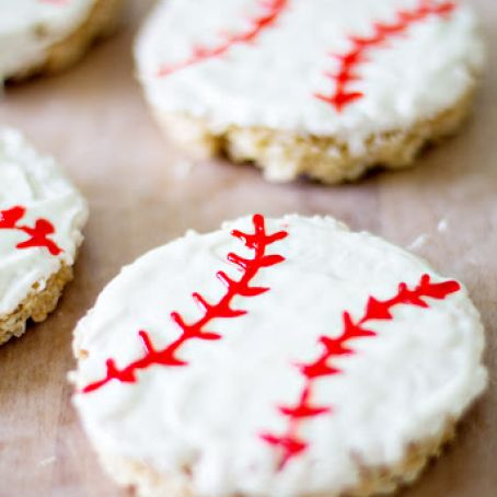 Baseball Rice Krispie Treats