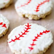 Baseball Rice Krispie Treats