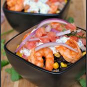 Chipotle Shrimp (or Chicken) Bowls with Cilantro-Lime Cream Sauce