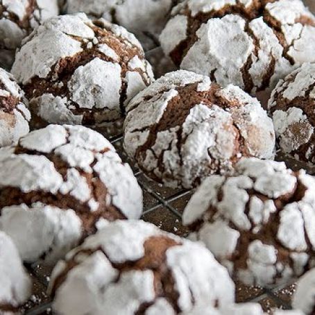 Snow Capped Chocolate Crinkles