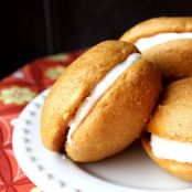 Pumpkin Woopie Pies with Cream Cheese Frosting