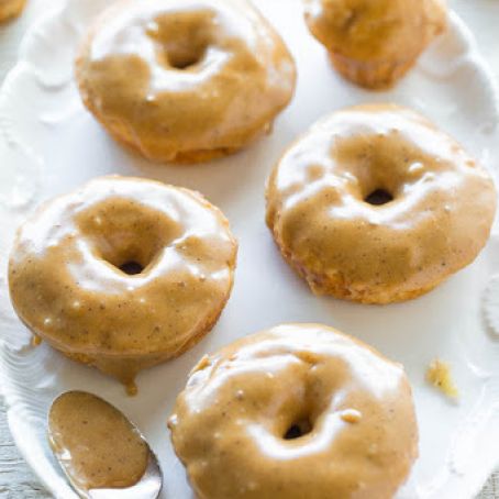 Banana Bread Donuts with Browned Butter Caramel Glaze