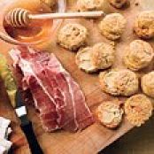Sweet Potato Biscuits with Ham, Mustard, and Honey
