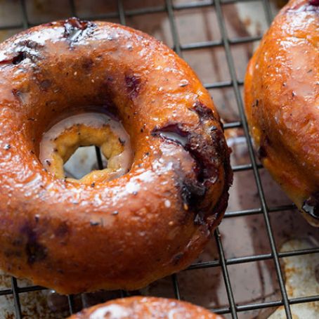 Baked Blueberry Doughnuts