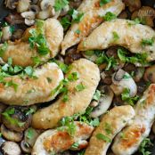 Chicken & Mushrooms in a Garlic White Wine sauce
