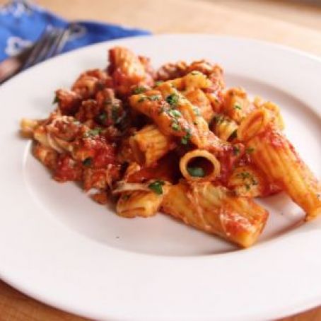Cheesy Sausage Rigatoni