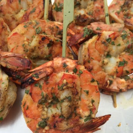 Caribbean Shrimp Lollipops