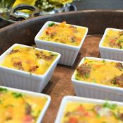 Brunch Tater Tot Egg Casserole with Sausage & Cheddar