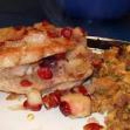 Cranberry and Apple Stuffed Pork Chops