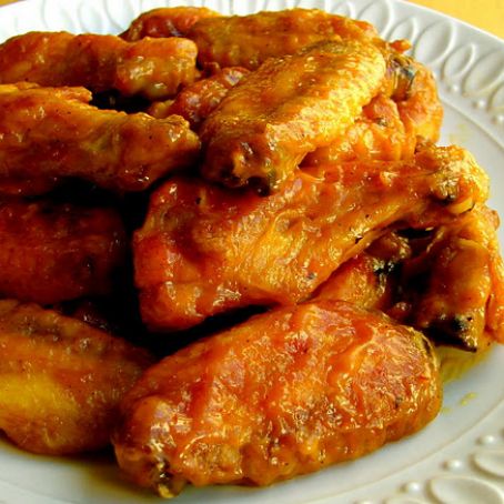 Sweet and Hot Mustard Glazed Chicken Wings