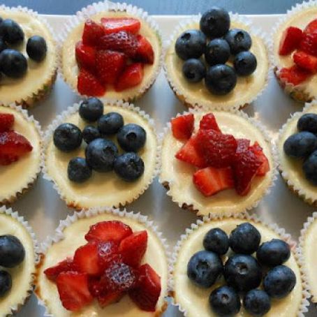 Patriotic Mini Cheesecakes