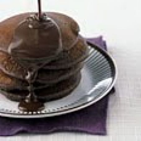 Chocolate Griddle Cakes with Chocolate Sauce