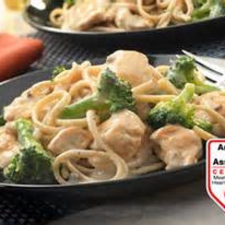 AHA Campbell's Whole Wheat Pasta Alfredo with Chicken & Broccoli