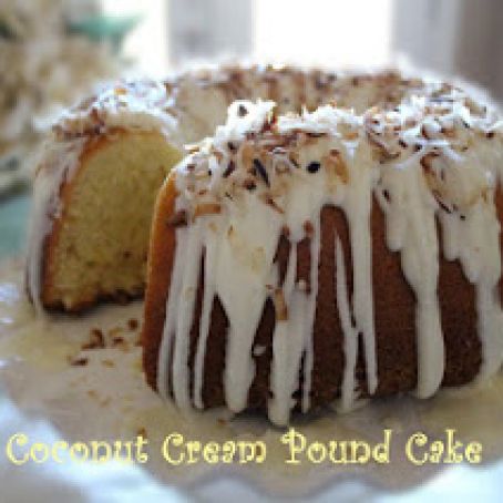 Coconut Cream Cake with Vanilla Cream Glaze