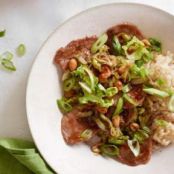Napa Cabbage & Pork Stir-Fry with Peanuts