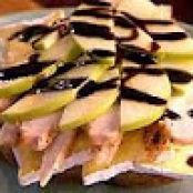 Chicken Sandwiches with Brie, Shaved Granny Smith Apple and Dijon-Balsamic Reduction on Toasted Chal
