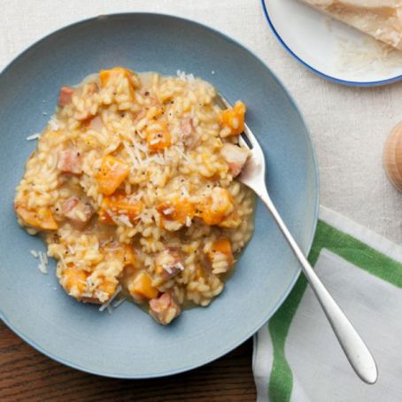 Saffron Risotto with Butternut Squash 