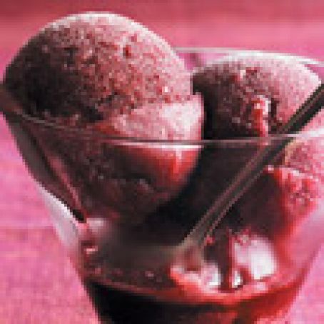 Red Wine-Raspberry Sorbet