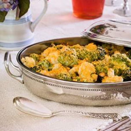 Cauliflower, Romanesco & Broccoli Gratin