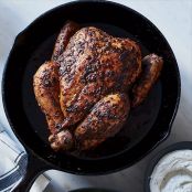 Roast Chicken Paprikash with Watercress and Dilled Sour Cream