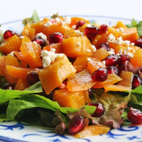Golden Beet and Pomegranate Salad
