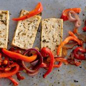 Citrus Marinated Tofu with Peppers & Onions