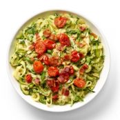 Cheesy Zucchini Noodles with Bacon