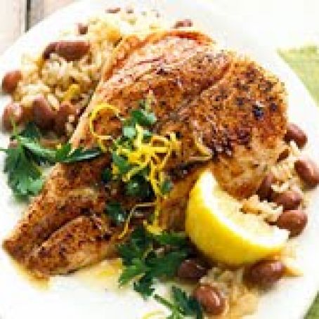 Cajun Snapper with Red Beans and Rice