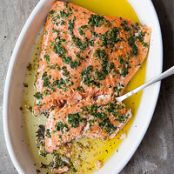FOOLPROOF SALMON BAKED  WITH OIL AND HERBS
