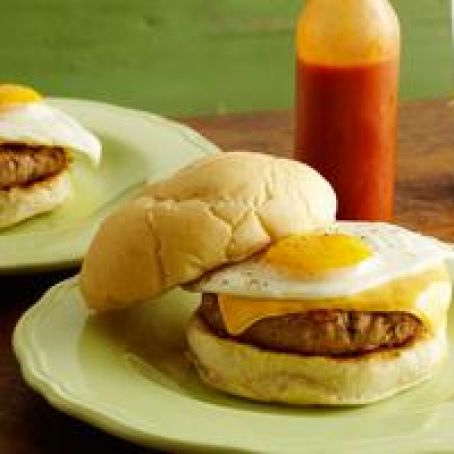 Homemade Breakfast Sandwiches with Homemade Maple Sausage, Egg and Cheese