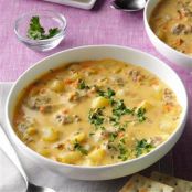 Big Batch Cheeseburger Soup Recipe