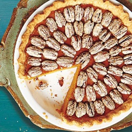 Sweet Potato Pie with Sugared Pecans
