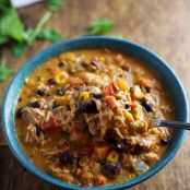 Crockpot Queso Chicken Chile
