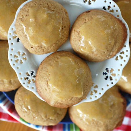 maple cookies with marmalade glaze